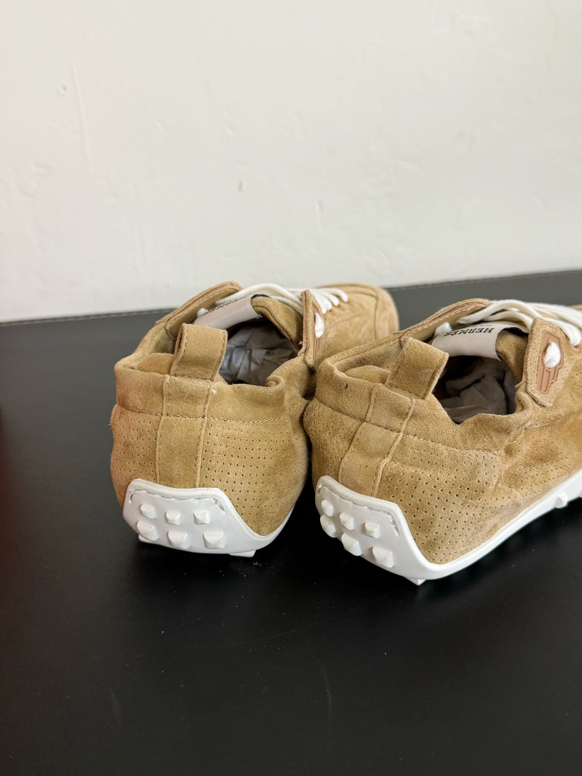 HERMES SKATEBOARD SHOES COPPER COLOR SUEDE
